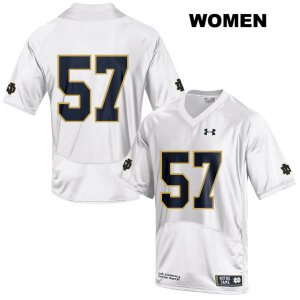 Notre Dame Fighting Irish Women's Jayson Ademilola #57 White Under Armour No Name Authentic Stitched College NCAA Football Jersey HBS5099JH